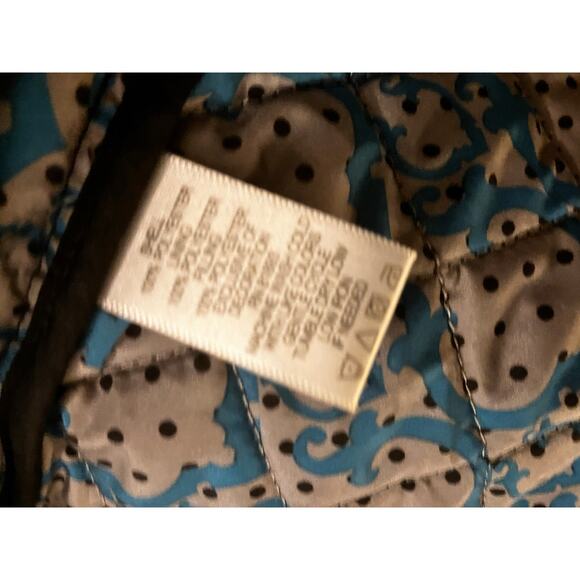 C. Wonder Black Quilted Jacket Women’s 2X Button Front Floral Lining Lightweight - Picture 4 of 7